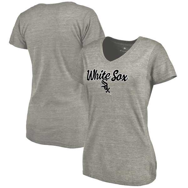 Women's Chicago White Sox Freehand V Neck Slim Fit Tri Blend T-Shirt Ash FengYun,We sell and wholesale Women's Chicago White Sox Freehand V Neck Slim Fit Tri Blend T-Shirt Ash FengYun on line form chian!